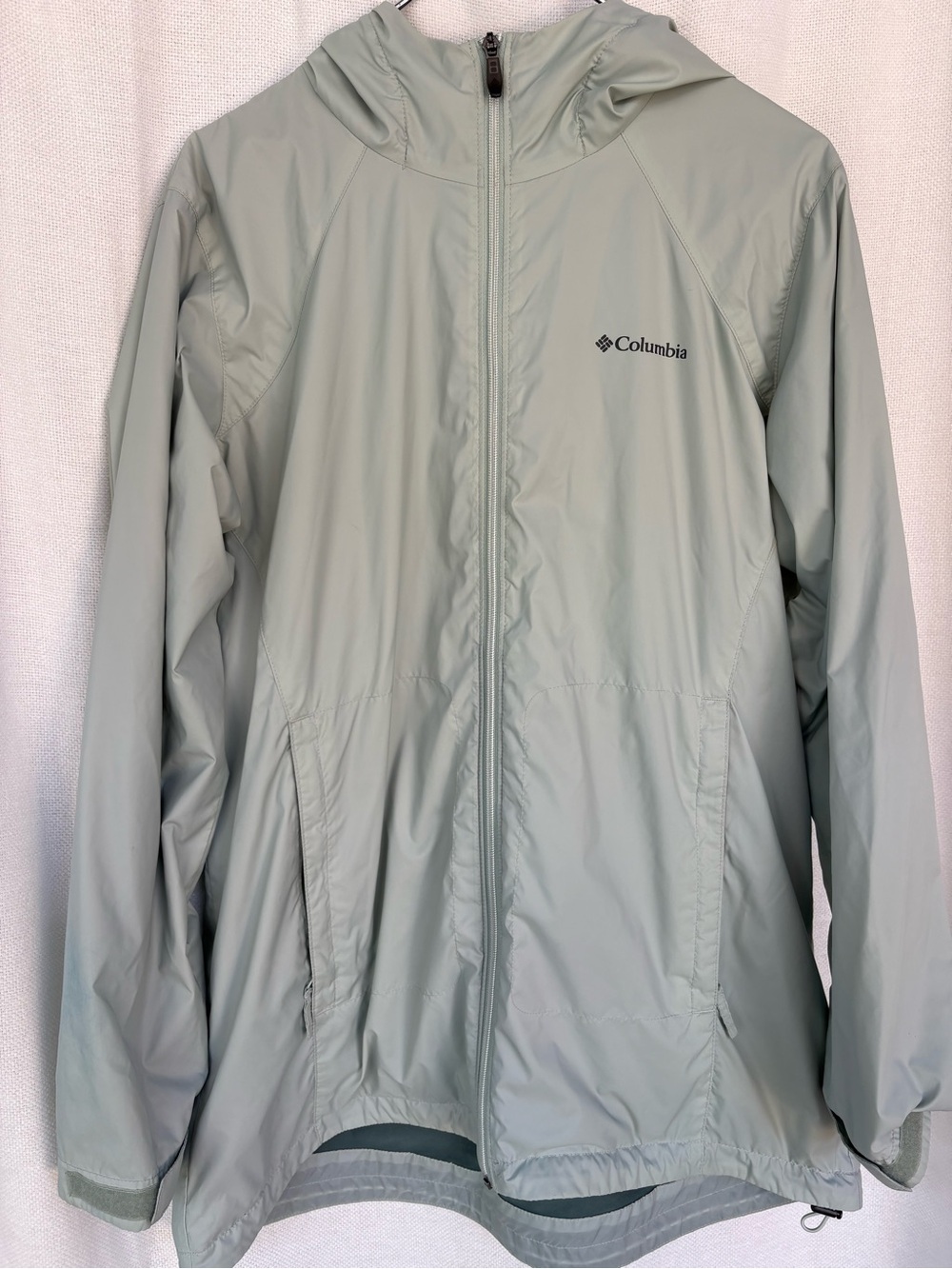Columbia women Hooded Rain Jacket - Light Sage size XL